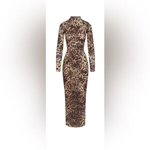 NWT / IN HAND / DOLCE & GABBANA X SKIMS MILKY SHEER MOCK NECK LONG DRESS SMALL
